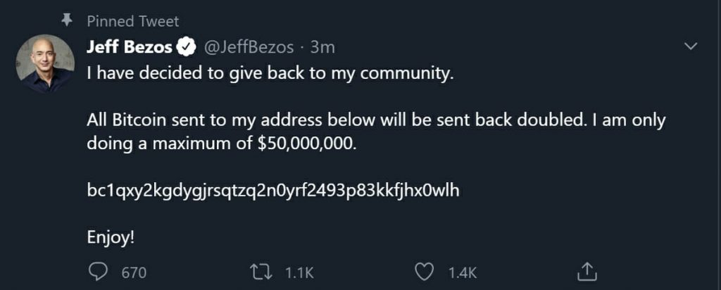 Jeff Bezos Twitter Hacked